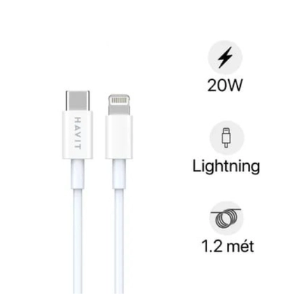 Cáp sạc Havit USB-C to Lightning 1.2M 1
