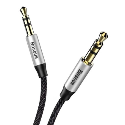 CÁP ÂM THANH BASEUS YIVEN M30 DÀI 1.5M BẠC ĐEN 1