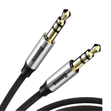 CÁP ÂM THANH BASEUS YIVEN M30 DÀI 1.5M BẠC ĐEN 2