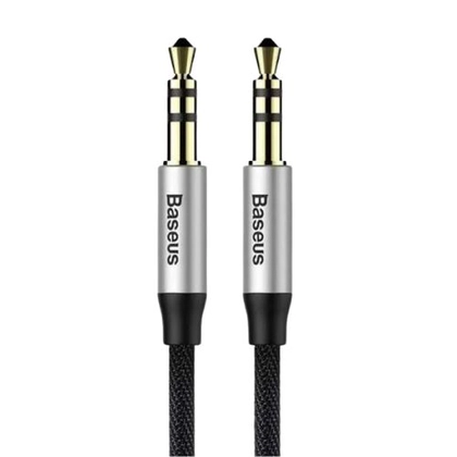 CÁP ÂM THANH BASEUS YIVEN M30 DÀI 1M BẠC ĐEN 2