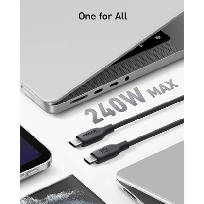 Cáp Anker 543 USB-C to USB-C Nylon BIO-BRAIDED dài 1.8M A80E6 2