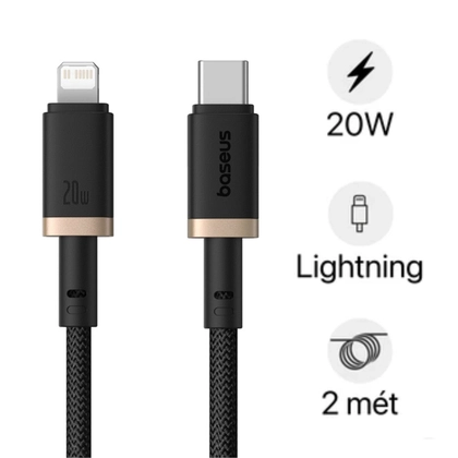 Cáp Baseus Dura Series Usb-C to Lightning 20w dài 2m 1