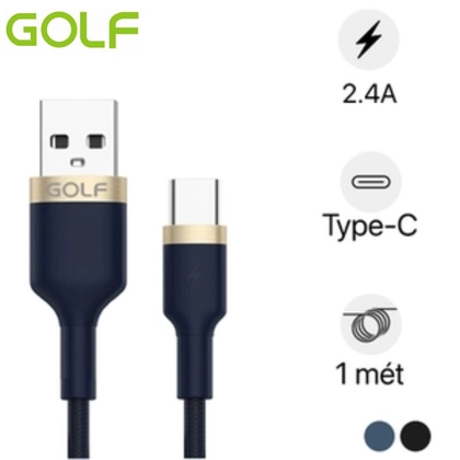 Cáp Golf USB-C Sạc Nhanh 3A GC-71T Dây Dù Dài 1m 1