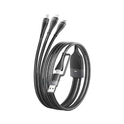 Cáp Pisen Pro Mars God 2-in-1 ( Lightning/Type-C/Micro) USB-A/USB-C 1.2m 2
