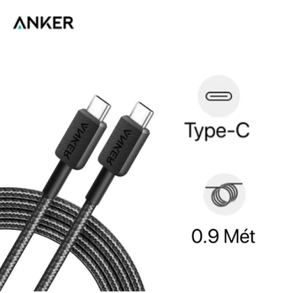 Cáp Anker 322 Usb-C to Usb-C 0.9m Nylon 1