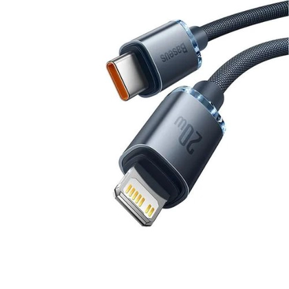 Cáp Baseus Crystal Shine USB-C to lightning dài 2M 3
