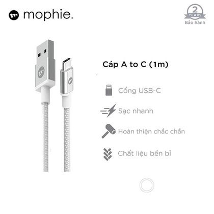 Cáp sạc Mophie Essential USB-A to USB-C 1M 3