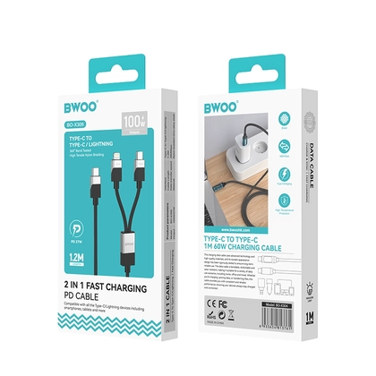 Cáp sạc nhanh BWOO Micro 120W X286V dài 1M 2