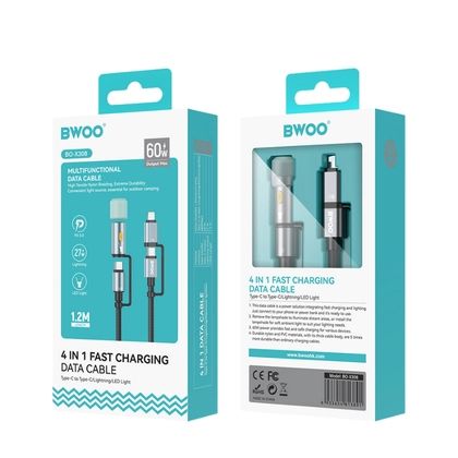 Cáp sạc nhanh BWOO Micro 120W X286V dài 1M 2