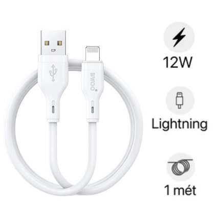 Cáp sạc nhanh BWOO Lightning 12W X286L dài 1M 1