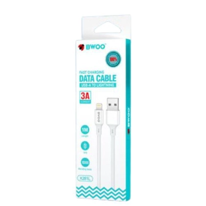 Cáp sạc nhanh BWOO Lightning 3A X281C dài 1M 1