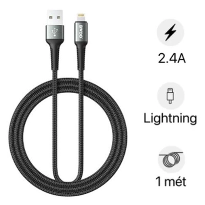 Cáp sạc nhanh BWOO Lightning X288L dài 1M 1