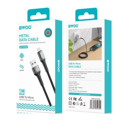 Cáp sạc nhanh BWOO Micro X288V dài 1M 2