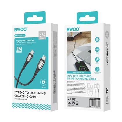 Cáp sạc nhanh BWOO Type-C to Lightning 30W X288C-L dài 1M 3