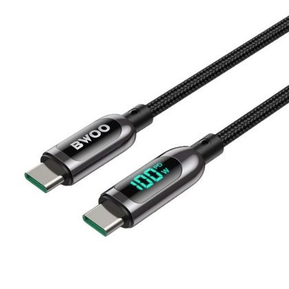 Cáp sạc nhanh BWOO Type-C to Type-C PD 100W X275 dài 1.2M 1