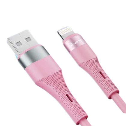 Cáp Trusmi Usb-A to Lightning Silicone 15w dài 1m 1
