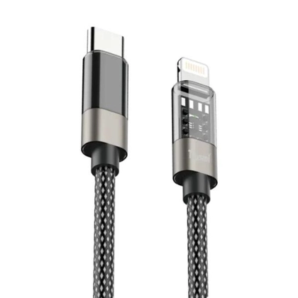 Cáp Trusmi Usb-C to Lightning Led Rainbow PD 20w dài 1m 1