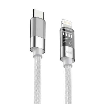 Cáp Trusmi Usb-C to Lightning Led Rainbow PD 20w dài 1m 1