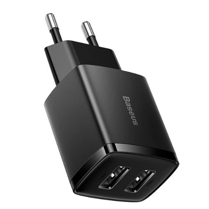 Củ sạc nhanh Baseus compact 2 cổng USB-A 1