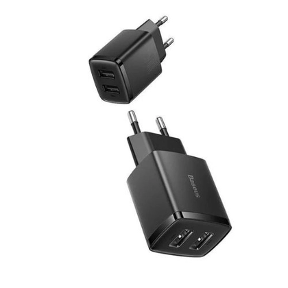 Củ sạc nhanh Baseus compact 2 cổng USB-A 4