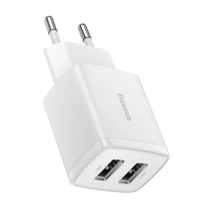 Củ sạc nhanh Baseus compact 2 cổng USB-A 1