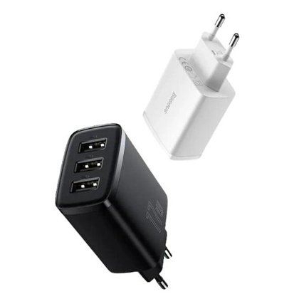 Củ sạc nhanh Baseus compact 3 cổng USB-A 1