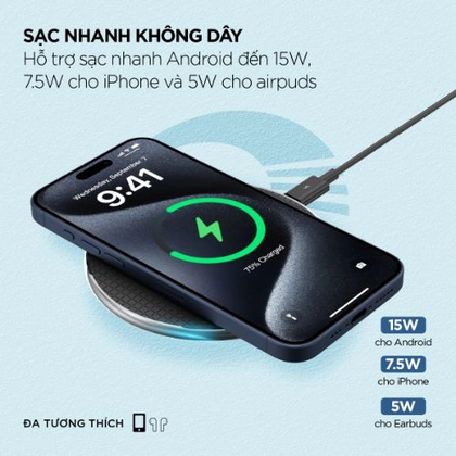 Đế sạc không dây Energizer Qi 15W - WCP107 7