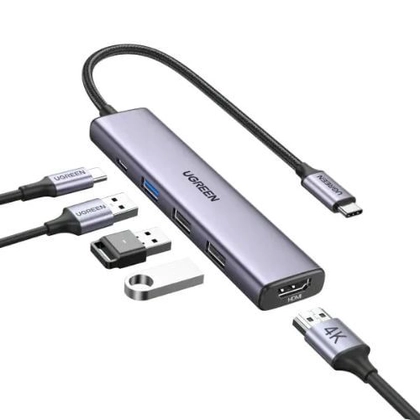 Hub chuyển đổi Ugreen USB-C 5 in 1 CM478 15495 2