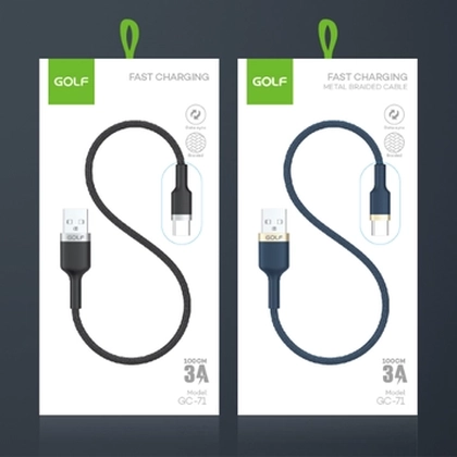 Cáp Golf USB-C Sạc Nhanh 3A GC-71T Dây Dù Dài 1m 6