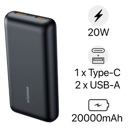 Pin dự Phòng Innostyle Powermax Pd 20w 20.000mah 1c2a Ip20kpd 1