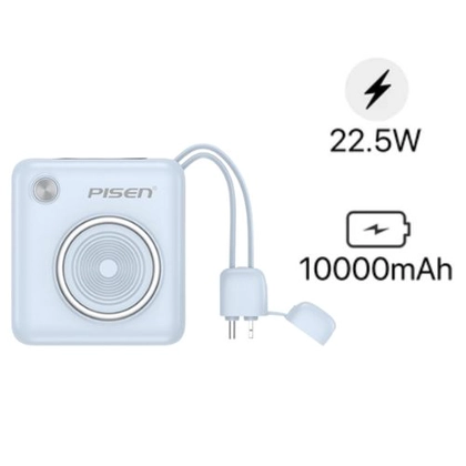 Pin dự phòng Pisen Quick High Power Depot 10.000 Mah 22.5W D105 (Type-C & Lightning) 1