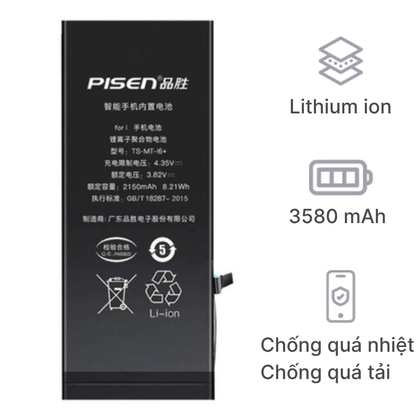 pin iPhone 11 dung lượng siêu cao chính hãng Pisen 3