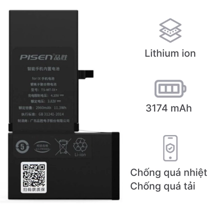 pin iPhone XS Max chính hãng Pisen 3