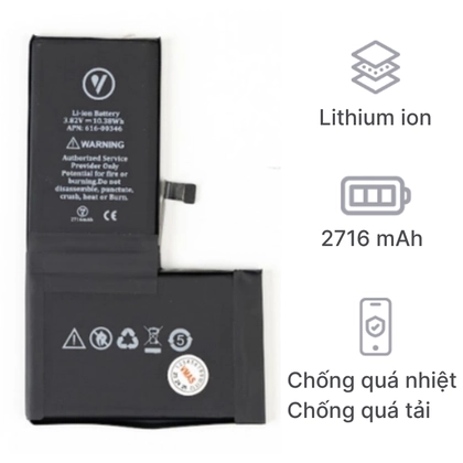 pin iPhone X chính hãng Vmas 3