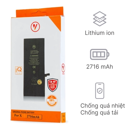 pin iPhone X chính hãng Vmas 2