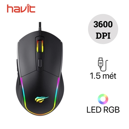 Chuột Có Dây Gaming Havit M79 RGB 1