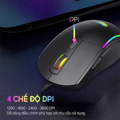 Chuột Có Dây Gaming Havit M79 RGB 2