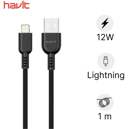 Cáp sạc Havit USB-A to Lightning 1m JS314 1