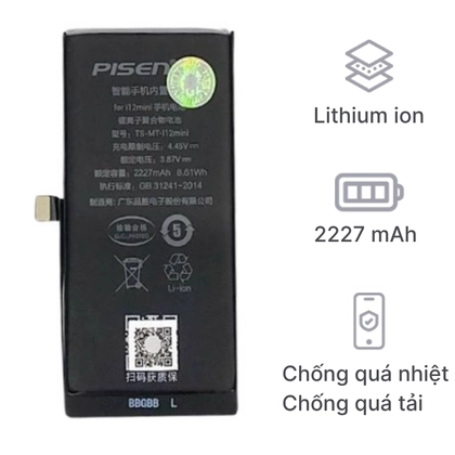 pin iPhone 12 Mini chính hãng Pisen 3