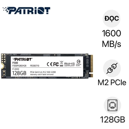 Ổ Cứng Laptop SSD PATRIOT P300 M2 PCIE NVME 2280 128GB 1