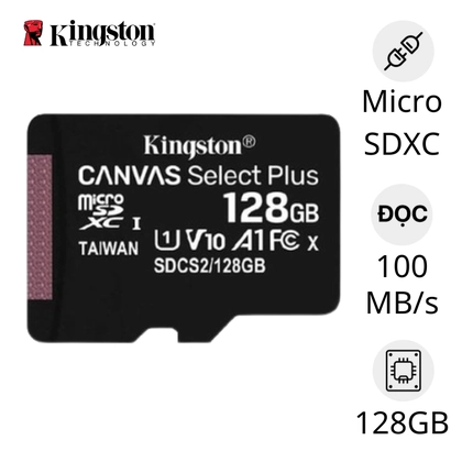 Thẻ nhớ Micro Kingston Class 10 128GB ( Không Adapter ) 1