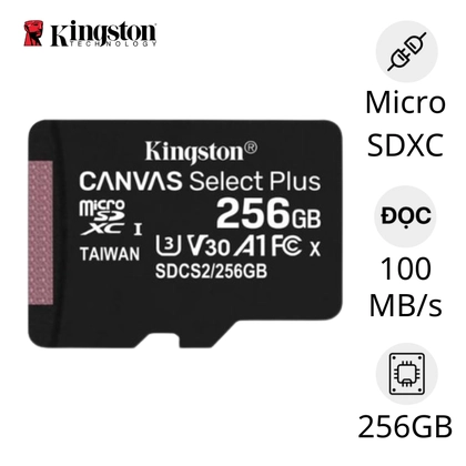 Thẻ nhớ Micro Kingston Class 10 256GB ( Không Adapter ) 1