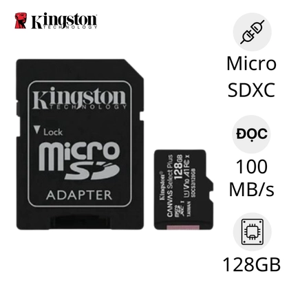 Thẻ nhớ Micro Kingston Class 10 128GB ( Kèm Adapter ) 1
