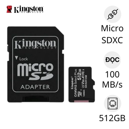 Thẻ nhớ Micro Kingston Class 10 512GB ( Kèm Adapter ) 1