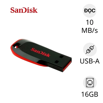 USB Sandisk 2.0 CZ50 Cruzer Blade 16GB 1