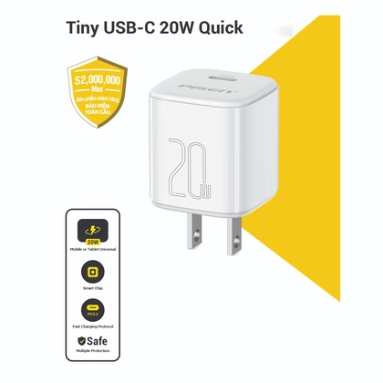 Củ sạc Pisen Quick Ice Crystal PD 20W (TS-C165) 1