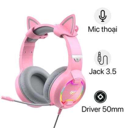 Tai nghe mèo chụp tai Havit HV-H2233D Garming Headset 1