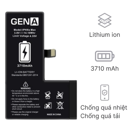 pin iPhone Xs Max dung lượng siêu cao chính hãng GenA 3