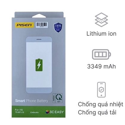 pin iPhone 15 chính hãng Pisen 2