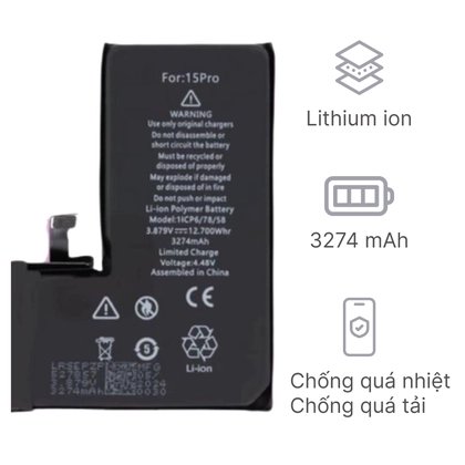 pin iPhone 15 Pro chính hãng Vmas 2